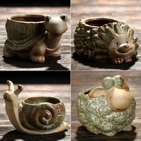 Nouveau Pot Animal Zakka Céramique Artisanat Petite Tortue