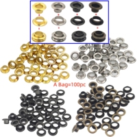 Oeillet en laiton de 5mm avec rondelle Double face pour réparation de vêtements en cuir, œillets ronds pour chaussures, sac, vêtements, ceinture, chapeau