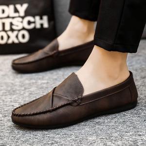 Zapatos de Verano para <span class=keywords><strong>Hombre</strong></span>, Estilo Casual, de Piel, Tipo <span class=keywords><strong>Mocasines</strong></span>, Ligeros, Transpirables, Antideslizantes, Estilo Coreano, con <span class=keywords><strong>Suela</strong></span> de <span class=keywords><strong>Goma</strong></span> Sólida - Product Image 4