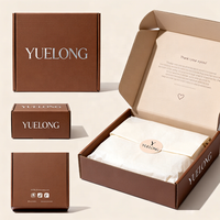 Boîte d'expédition personnalisée avec papier d'emballage, emballage cadeau pour vêtements, emballage cadeau haut de gamme en carton ondulé, boîte d'expédition pour vêtements, lingerie