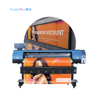 Impresora de inyección de tinta Eco Solvente de 1.6m con cabezal de impresión DX5/DX7 para vinilo, papel tapiz, impresora UV DTF