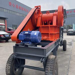 מכירה ישירה מהמפעל, מגרסת לסת ניידת 300*500 עם מנוע, לריסוק חצץ נהרות, גרניט, סלע ואבן גיר - Product Image 2