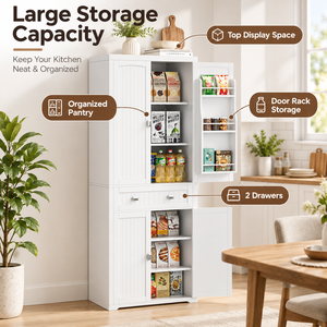<span class=keywords><strong>Buffet</strong></span> en bois blanc OEM ODM avec portes coulissantes, meuble de rangement <span class=keywords><strong>haut</strong></span> pour cuisine, salle à manger et garde-manger - Product Image 3