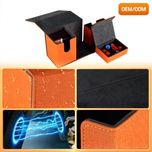 Boîte de rangement en cuir FX pour jeux de cartes à collectionner, étui de rangement magnétique pour cartes de jeu, organisateur de cartes magiques - Product Image 1