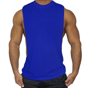 Camiseta sin mangas para hombre, cómoda y transpirable, de poliéster/algodón, para fitness, con estampado en relieve y bordado 3D, personalizable. - Product Image 3