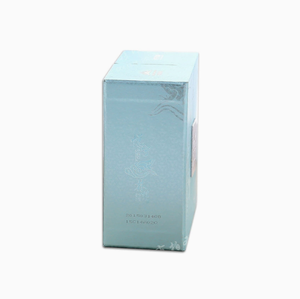 Boîte cosmétique rigide élégante de couleur turquoise avec fenêtre transparente et logo estampé à chaud pour un emballage haut de gamme - Product Image 3