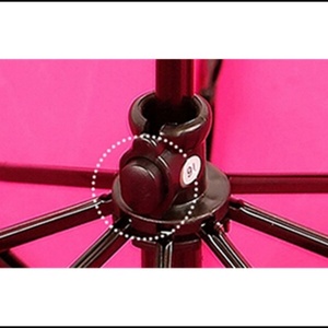 Parapluie Droit Manuel Mini Rose Noir en Métal, Vente en Gros à Prix Usine, Cadeaux d'Affaires Modernes - Product Image 4