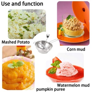 Moulin à aliments rotatif en acier inoxydable, presse-purée avec 3 disques interchangeables, moulin à aliments pour bébé 01AF001 - Product Image 4