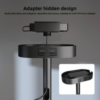 Support de plafond télescopique 20-50 cm pour projecteur 2026 Hidden Adapter Projector Ceiling Mount compatible avec les projecteurs X50ultra TITAN NOIR Hisense C5