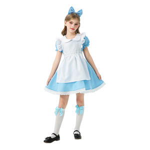 Kostum Princess anak perempuan, gaun kostum Princess anak perempuan, gaun pengiring biru, pakaian <span class=keywords><strong>Cosplay</strong></span> Anime, setelan putri anak perempuan - Product Image 5