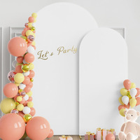 Housse de fond de scène LUYI multicolore à haute élasticité pour fête d'anniversaire, housse de fond de scène demi-circulaire pour arche décorative de mariage