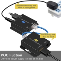 Kuyia HDMI- 60M-Extender Avec POC 1920x1020 60hz Extender Via Power Line Adapter pour PS5/Sky Q 4K HDR Support