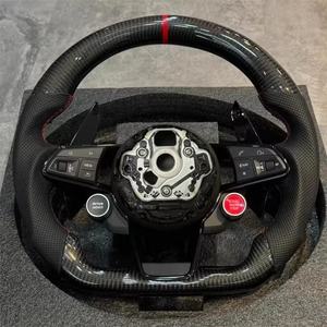 Volante de Fibra de Carbono Personalizado para Audi R8 A5 RS Q5 TT R8 A4 Q6 B8 B9 <span class=keywords><strong>S4</strong></span> RS6 A6 C7 A4L A5L Q7, Accesorios para Automóviles - Product Image 4