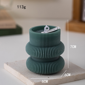 Bougie d'aromathérapie d'art nordique Bougie de parfum créatif avec modélisation géométrique de cérémonie à la main - Product Image 4