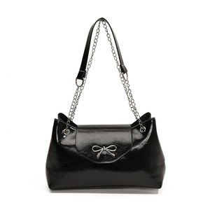 Factory Direct Sales 2025 New Korean Pu High-End Black/Red/Coffee/Brown Shoulder <strong>Bag</strong> Fashion Tote <strong>Bag</strong> - Product Image 3