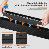 Sistem Lampu Track Magnetik LED CCT yang Dapat Diatur, Dapat Diredupkan, dan Dikendalikan melalui WiFi 2.4G Smart Tuya Zigbee