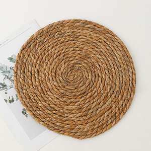 Tovagliette rotonde tessute a coda di gatto in erba di <span class=keywords><strong>mare</strong></span> di <span class=keywords><strong>paglia</strong></span> naturale tovagliette per sottobicchieri intrecciate fatte a mano per la casa Vintage - Product Image 6