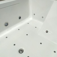 Baignoire LED rectangulaire Spa, livraison gratuite, 1800mm, bain à bulles, luxe, pour 2 personnes, en acrylique