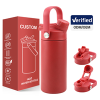 Bouteille d'eau isotherme pour enfants sans BPA de 14 oz, avec logo personnalisé, en acier inoxydable, avec emballage personnalisé pour cadeau scolaire