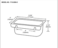 Coupelle à graisse pour hotte de cuisine en acier inoxydable à fixation par trou de serrure, certifiée NSF, couleur argent, fournitures hôtelières et de restauration, modèle Green Leaf