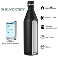 Sans BPA 20oz flacon isolé sous vide bouteille d'eau en acier inoxydable Sports de plein air bouilloire pour sports de plein air gobelets de gymnastique