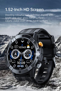 C29 montre intelligente extérieure 1.52 "écran carré moniteur de sommeil DaFit App BT appel 1ATM étanche fréquence cardiaque 120 + Modes sportifs montre - Product Image 5