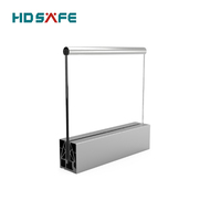 HDSAFE HD-L001A Poteau en U pour balustrade en verre sans cadre, résistant aux ouragans, en aluminium, design graphique moderne, 6063 12/16/20mm