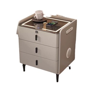 Jiuyi cao cấp phong cách hiện đại đồ nội thất phòng ngủ vân tay khóa đơn giản thông minh LED <span class=keywords><strong>USB</strong></span> Loa cạnh giường ngủ bảng không dây đầu giường - Product Image 4