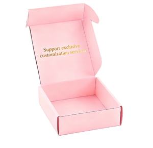 กล่องกระดาษแข็งสีชมพูรูปเครื่องบิน พิมพ์โลโก้แบบปั๊มร้อน สำหรับบรรจุภัณฑ์ของขวัญเครื่องสำอาง ยาทาเล็บ น้ำมัน - Product Image 1