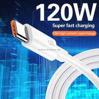 Câble USB Type C 10A 120W Cordon de données de charge super rapide Câble USB C 10A pour Huawei/Honor/Xiaomi/Samsung Câbles de chargeur rapide