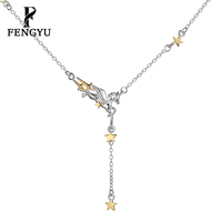 Colliers pendentifs en forme de cheval à pampilles Fine Stars pour femmes, argent sterling 925, chaînes tendance, collier pour filles, bijoux personnalisés, vente en gros