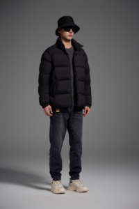 Veste matelassée à <span class=keywords><strong>capuche</strong></span> en duvet <span class=keywords><strong>noir</strong></span> mat imperméable grande taille Bechance pour <span class=keywords><strong>homme</strong></span>, pour un usage urbain hivernal et un confort quotidien - Product Image 3