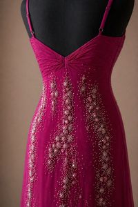 Designer Luxury Georgette Full Length Dress with Heavy Hand Embroidery Stone Beads Sequin and Floral Work Glamorous Evening Gown - Product Image 3
