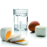 Coupelleuse/Presse à œufs carrée en plastique écologique pour le petit-déjeuner – Amusante et pratique