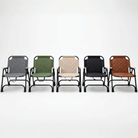 Nouvelle chaise de salle à manger pliable à quatre pieds en métal et tissu Oxford pour restaurant commercial, camping, barbecue, pique-nique, plage
