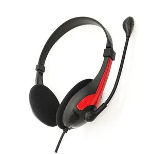 Headset barato com microfone, fone de ouvido para pc com fio, estilo clássico, com microfone e preço baixo