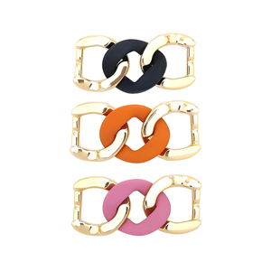 Custom Fashion Acrylic Sandal Shoes Accessories Plastic Shoes Buckles Slippers for Women HUAZHEN Boot Chain Gold Plastic Charms