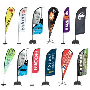 Custom Advertising Double Sided Polyester Outdoor Sports Festival 2m 3m 4m 5m Feather Flag - Product Image 3