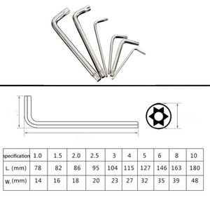 Clé <span class=keywords><strong>Torx</strong></span> L à double extrémité courte extra longue avec embouts de tournevis de sécurité - Product Image 2