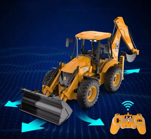 Double E E589 Excavatrice <span class=keywords><strong>RC</strong></span> 1/20 2.4G 11CH Voitures télécommandées Camions Chargeuse rétro-excavatrice Lumière Son Camion de chantier Modèle JCB - Product Image 4