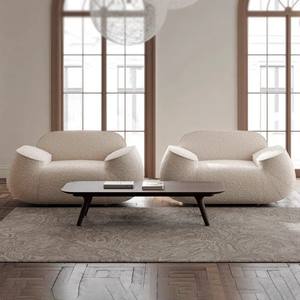 Juego de Sofás Seccionales Modulares de Tela, Estilo Italiano, Diseño <span class=keywords><strong>George</strong></span> 2025, Individual y Doble, Relleno de Espuma de Alta Densidad, para Sala de Estar - Product Image 4