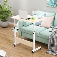 Offre spéciale Table de chevet moderne à hauteur réglable Design créatif Table d'ordinateur de bureau Ménage Chambre à coucher Bureau d'ordinateur portable