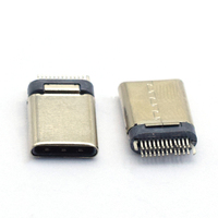Fabricante Profesional de Conectores USB Verticales Macho de 24 Pines Tipo C