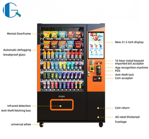 Máquina Expendedora Popular para Alimentos y Bebidas con Pantalla Táctil, Pago con Tarjeta, Monedas y Efectivo, para Centros Comerciales, Aperitivos y Bebidas - Product Image 2
