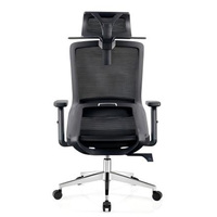 Chaises de bureau pivotantes ergonomiques modernes en maille réglables, de luxe, avec soutien lombaire et accoudoirs en nylon, vente en gros