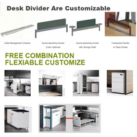 Escritorio de Trabajo Moderno para PC y Portátil de MDF, Estación de Trabajo Modular de Oficina para 2 Personas