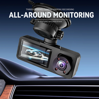 Caméra de tableau de bord de voiture 3 canaux HD 1080P WIFI 3 objectifs à l'intérieur du véhicule Caméra de tableau de bord à trois voies Enregistreur vidéo Caméra de tableau de bord Caméscope