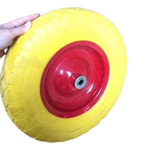16 Inch PU Flat-<strong>free</strong> Heavy Duty <strong>Caster</strong> Hand Trolley <strong>Wheel</strong> - Product Image 1