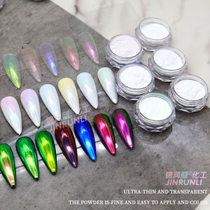 Poudre de pigment blanche Aurora pour nail art, <span class=keywords><strong>effet</strong></span> chrome, multichrome, gel polish caméléon, finition miroir, licorne, sirène, <span class=keywords><strong>ongles</strong></span> - Product Image 4