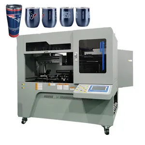 Tumbler PP Kepala Cetak Cetak Printer UV Ukuran Kecil Putar Kecepatan Tinggi Mesin Cetak Gelas UV untuk Botol Tumbler